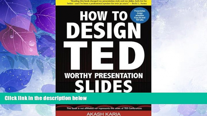 Big Deals  How to Design TED-Worthy Presentation Slides (Black   White Edition): Presentation