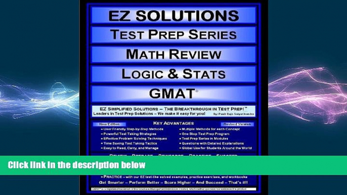 READ book  EZ Solutions - Test Prep Series - Math Review - Logic   Stats - GMAT (Ez Solutions: