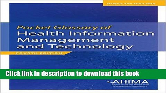 [PDF] Pocket Glossary of Health Information Management and Technology Download Online