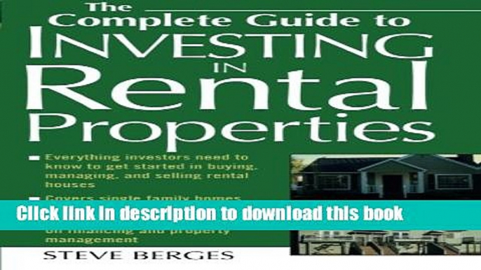 [Popular] The Complete Guide to Investing in Rental Properties Kindle Free