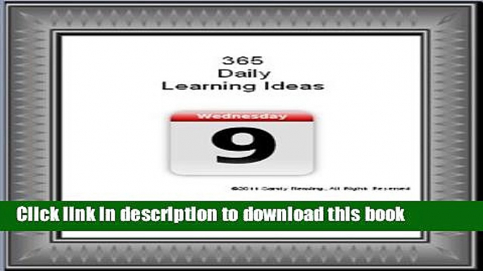 Ebook 365 Daily Learning Ideas Free Online