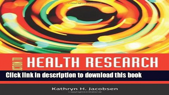 [PDF] Introduction To Health Research Methods: A Practical Guide Free Online