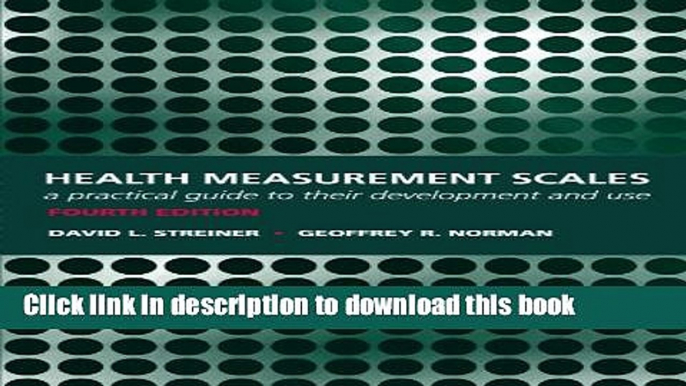 [PDF] Health Measurement Scales: A practical guide to their development and use Full Online