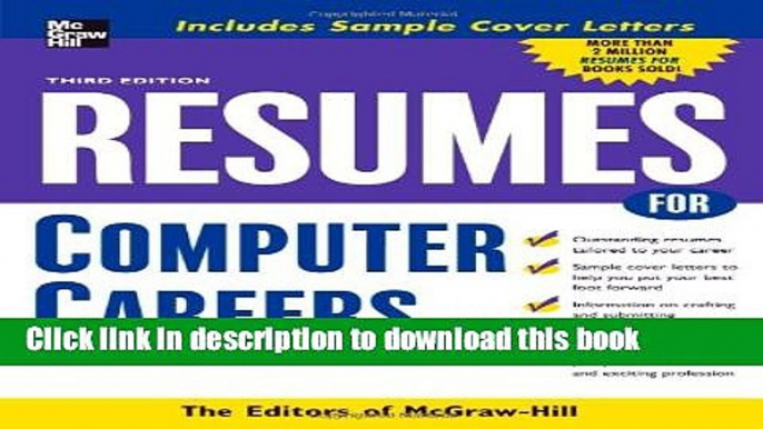 [Download] Resumes for Computer Careers Paperback Collection