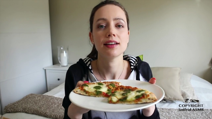 ASMR Whisper Eating Sounds | Vegetarian Pizza