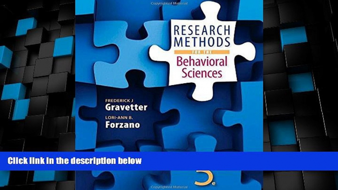 Big Deals  Research Methods for the Behavioral Sciences  Free Full Read Most Wanted