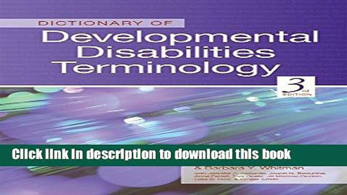 [Popular] Dictionary of Developmental Disabilities Terminology Paperback OnlineCollection