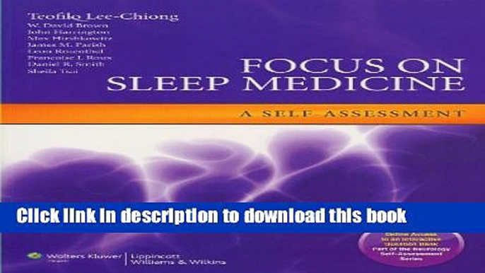 [Popular] Focus on Sleep Medicine: A Self-Assessment Hardcover Free