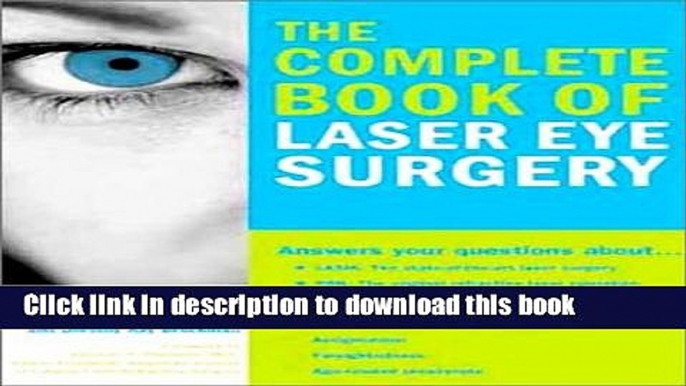 [Popular] Complete Book of Laser Eye Surgery Paperback Free