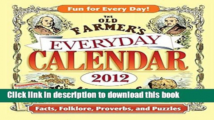 [Popular Books] The Old Farmer s Almanac 2012 Everyday Calendar Free Online