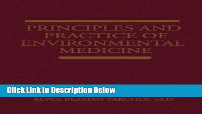 Books Principles and Practice of Environmental Medicine Full Online