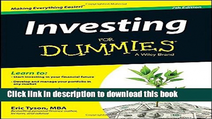 [Popular] Investing For Dummies Kindle Free