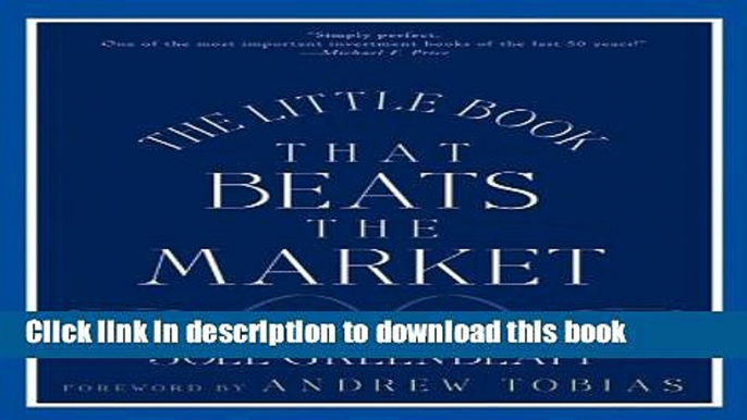 [Popular] The Little Book That Beats the Market (Little Books. Big Profits) Hardcover Online