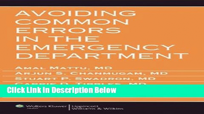 Download Avoiding Common Errors in the Emergency Department Book Online