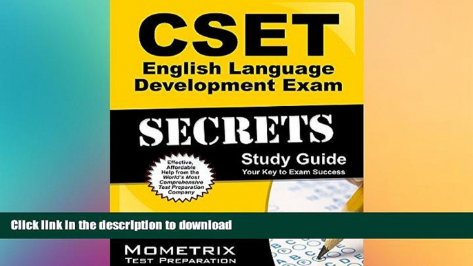 FAVORIT BOOK CSET English Language Development Exam Secrets Study Guide: CSET Test Review for the