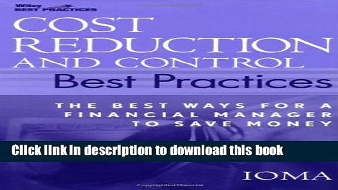 [Popular] Cost Reduction and Control Best Practices: The Best Ways for a Financial Manager to Save