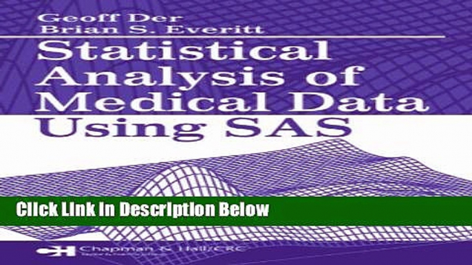 Books Statistical Analysis of Medical Data Using SAS Full Online