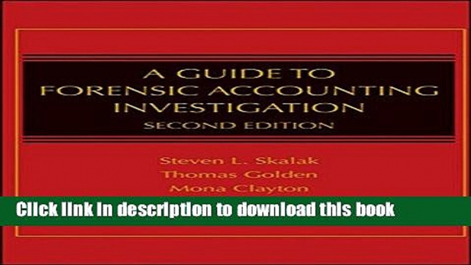 [Popular] A Guide to Forensic Accounting Investigation Paperback Free