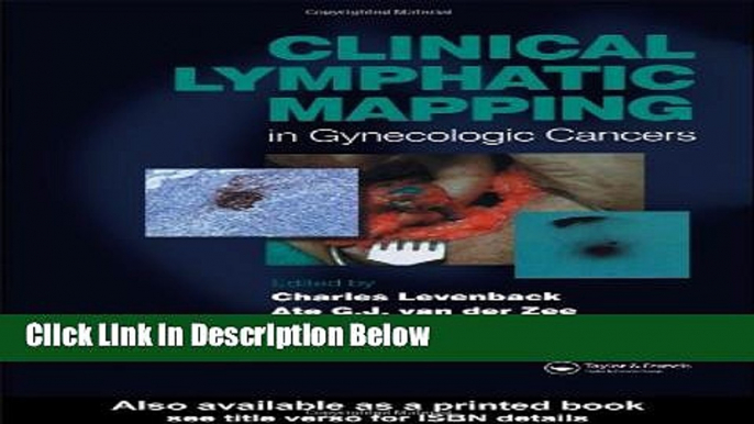 Ebook Clinical Lymphatic Mapping of Gynecologic Cancer Free Online