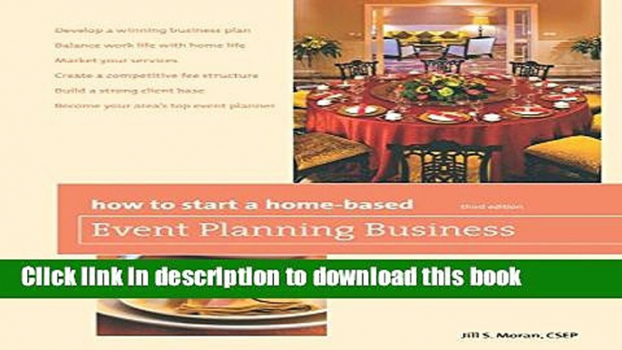 [Popular] How to Start a Home-Based Event Planning Business (Home-Based Business Series) Paperback