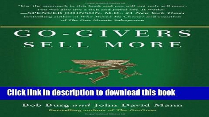 [Download] Go-Givers Sell More Paperback Free