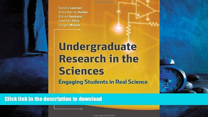 READ PDF Undergraduate Research in the Sciences: Engaging Students in Real Science READ EBOOK