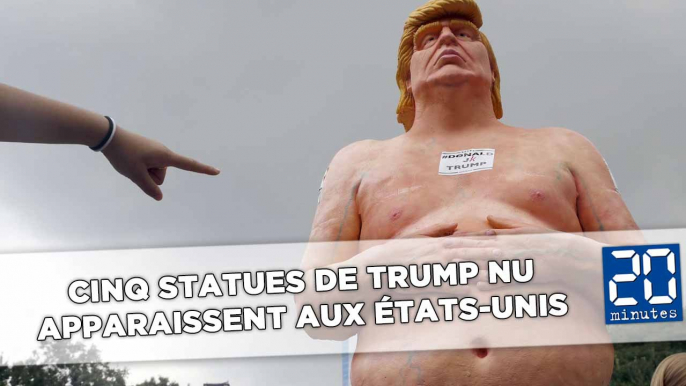 Cinq statues de Donald Trump nu apparaissent aux États-Unis