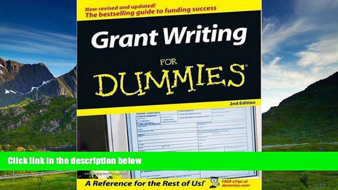 Must Have  Grant Writing For Dummies (For Dummies (Lifestyles Paperback))  READ Ebook Full Ebook