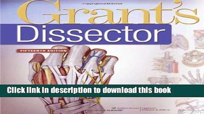 New Book Grant s Dissector (Tank, Grant s Dissector) 15th edition