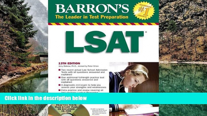 READ NOW  Barron s LSAT with CD-ROM.: Law School Admission Test (Barron s LSAT (W/CD))  Premium