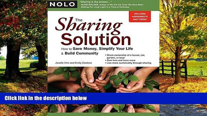 Books to Read  The Sharing Solution: How to Save Money, Simplify Your Life   Build Community  Best