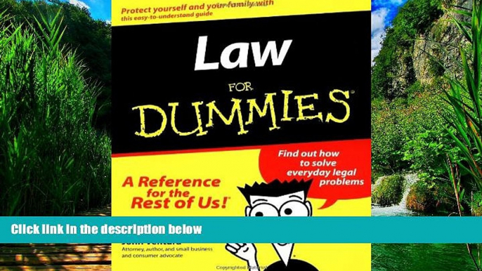 Big Deals  Law For Dummies? (For Dummies (Lifestyles Paperback))  Full Ebooks Most Wanted