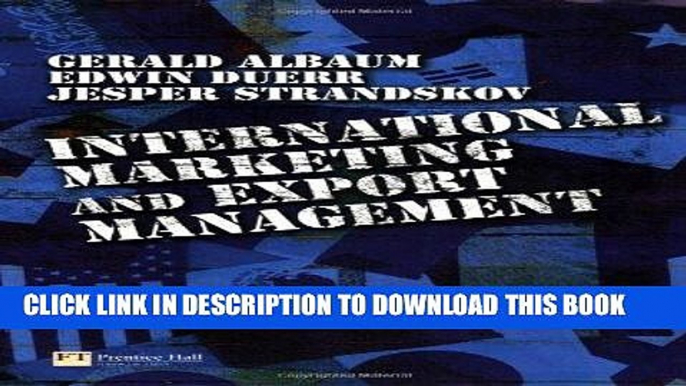 [Free Read] International Marketing and Export Management (5th Edition) Full Online