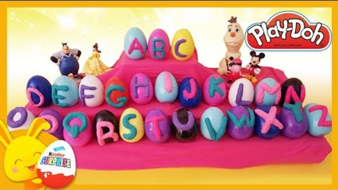 L'alphabet avec des oeufs surprises et de la pâte à modeler Playdoh - Titounis