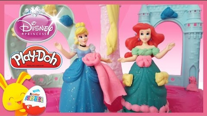 Pâte à modeler en français avec les princesses Disney Cendrillon et Ariel la petite sirène