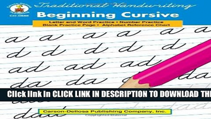 Collection Book Traditional Handwriting: Beginning Cursive, Grades 1 - 3