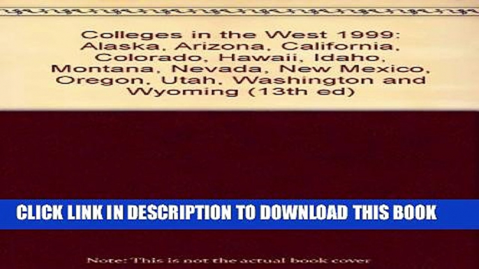 New Book Peterson s 1999 Colleges in the West (13th ed)