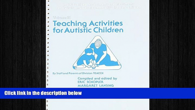 FREE DOWNLOAD  Teaching Activities for Autistic Children  DOWNLOAD ONLINE