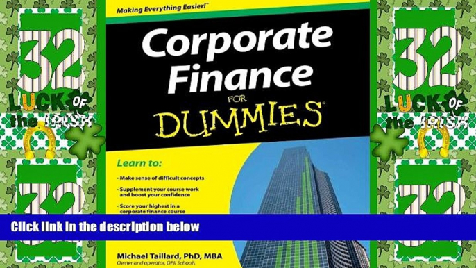 Big Deals  Corporate Finance For Dummies  Best Seller Books Most Wanted