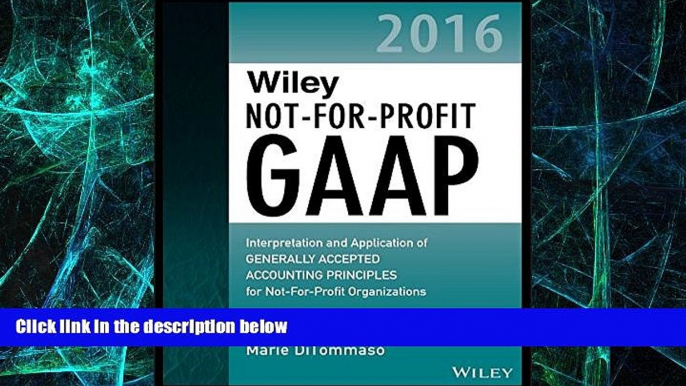 Big Deals  Wiley Not-for-Profit GAAP 2016: Interpretation and Application of Generally Accepted