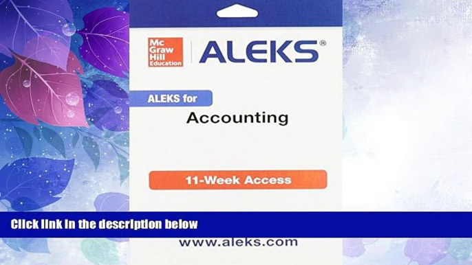 Big Deals  ALEKS Access Card for Accounting - 11 weeks  Best Seller Books Best Seller