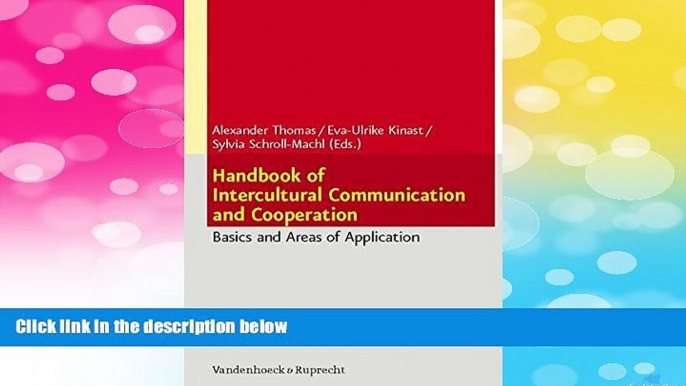 Must Have  Handbook of Intercultural Communication and Cooperation: Basics and Areas of