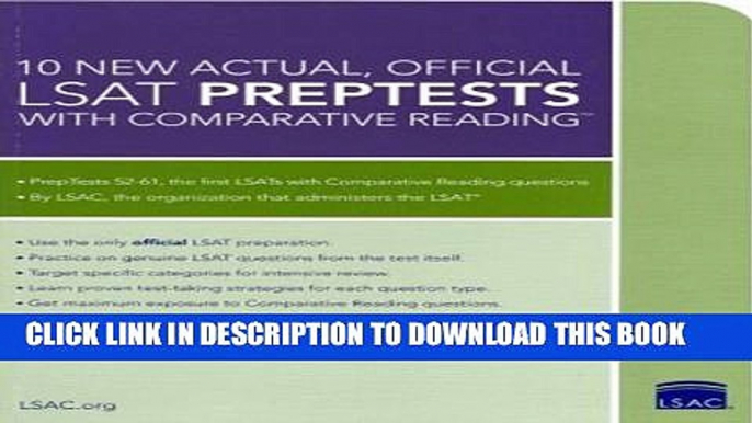 New Book 10 New Actual, Official LSAT PrepTests with Comparative Reading: (PrepTests 52-61) (Lsat