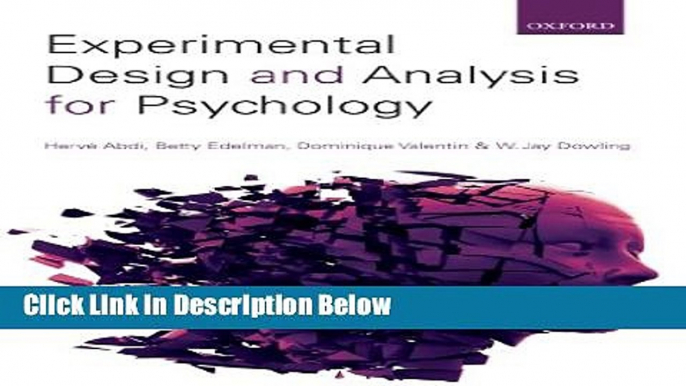 [Get] Experimental Design   Analysis for Psychology Free New