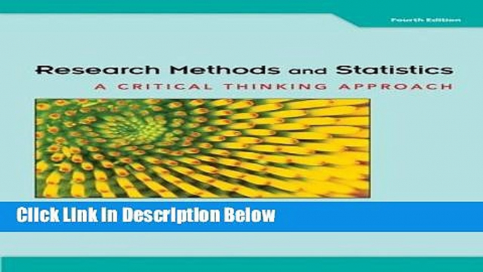 [Get] Research Methods and Statistics: A Critical Thinking Approach Free New