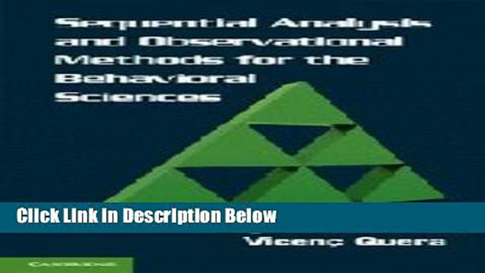 [Best] Sequential Analysis and Observational Methods for the Behavioral Sciences Free Books