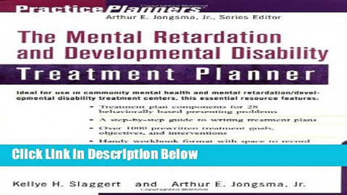 [Best] The Mental Retardation and Developmental Disability Treatment Planner Online Ebook