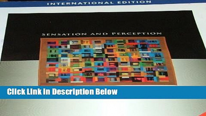 [Get] SENSATION AND PERCEPTION 8th Edition/International Free New