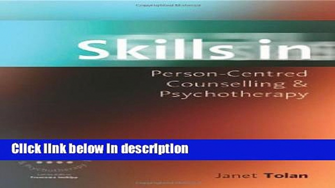 [Get] Skills in Person-Centred Counselling   Psychotherapy (Skills in Counselling   Psychotherapy