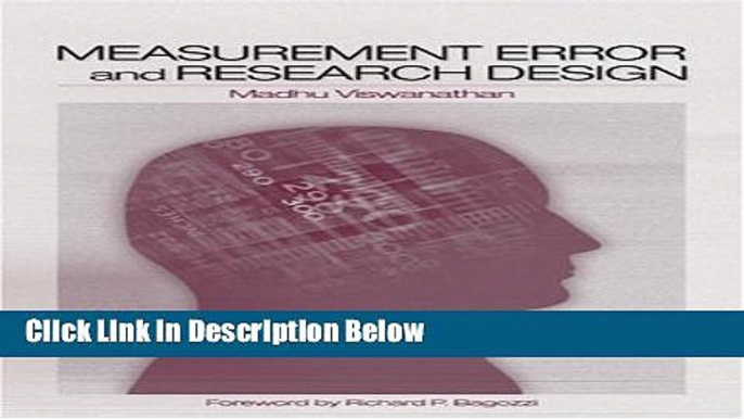 [Best] Measurement Error and Research Design Online Ebook